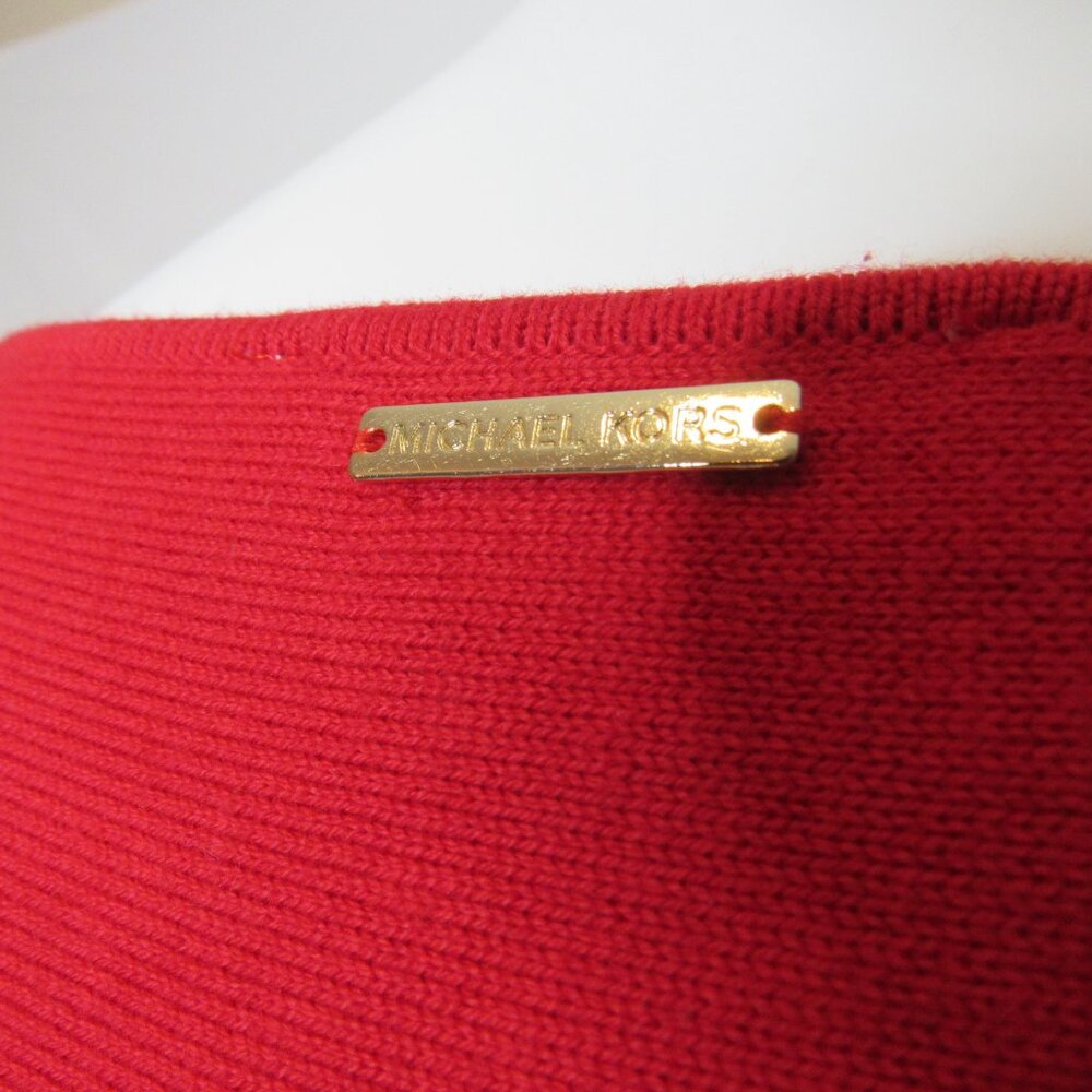 Michael Kors Red Tie Side Tunic Sweater Women's XL Xlarge - Picture 5 of 10